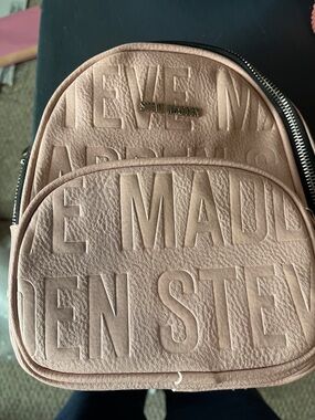 Steve Madden Blush Pink Embossed Mini Backpack